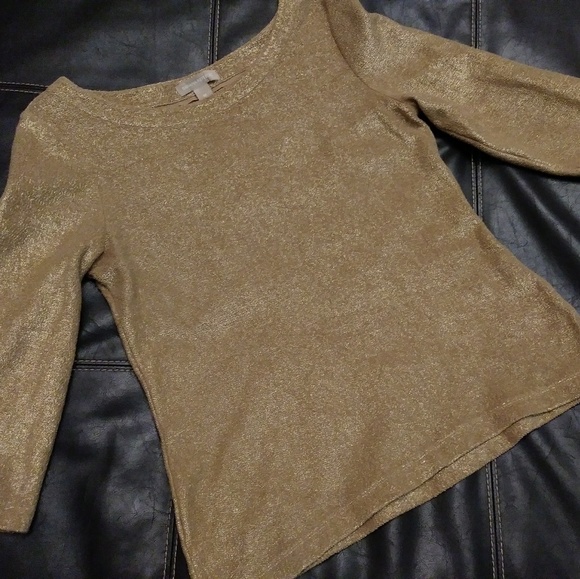 Banana Republic Gorgeous Gold Blouse - Picture 1 of 7